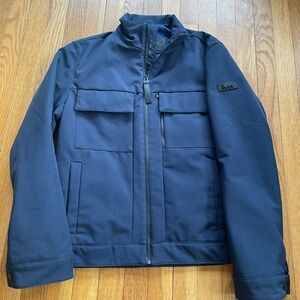 Michael Kors Men’s Navy Field Jacket Utility Zip Front Lightweight Size S